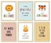 ArtX Paper Cartoon Animals Motivational-02 Quotes Wall Paintings Set of 6