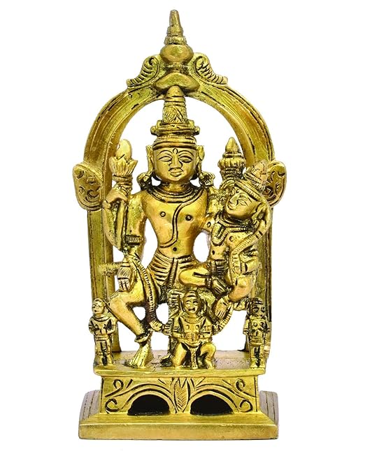 The Advitya Lord Vishnu Laxmi Sitting Murti | Vishnu Laxmi Statue/ Idol for Pooja & Decoration | 5.5