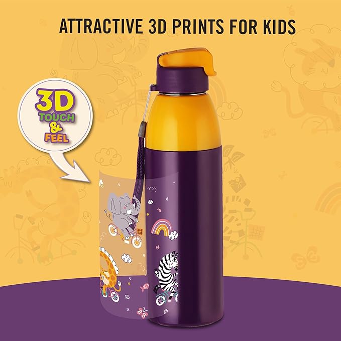 Cello Kidzbee Uranus 600 Wild Wheels Water Bottle | 540 ml