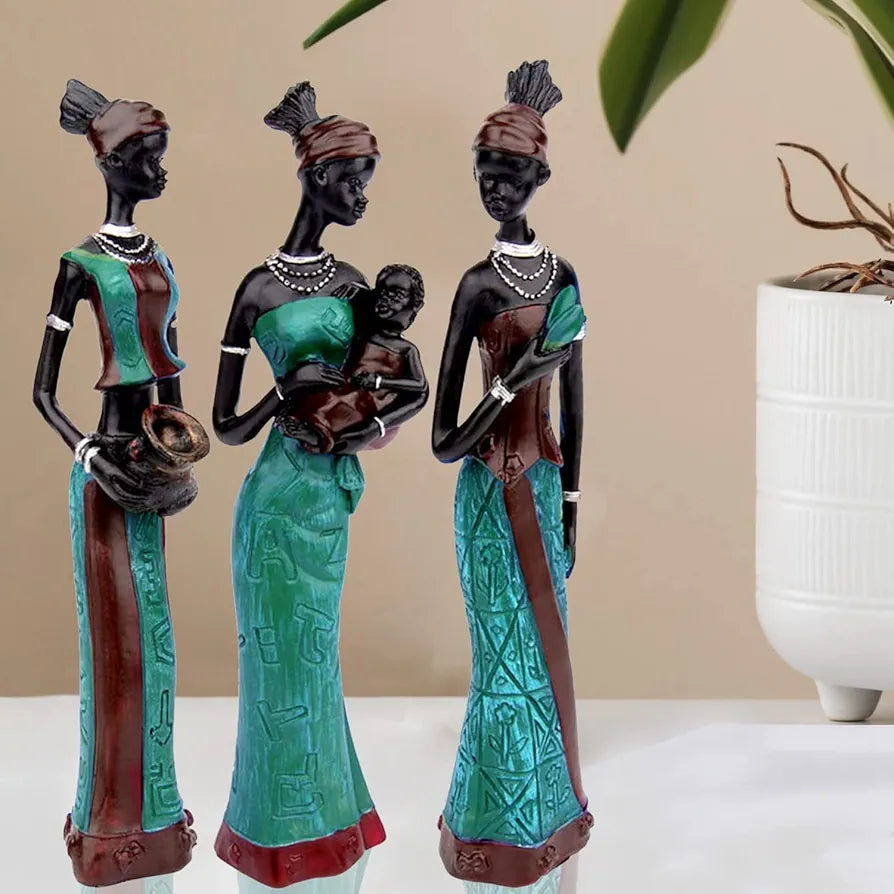Xtore Beautiful Finish Uniquely Hand Crafted Home Decor African Tribal Women Art Piece