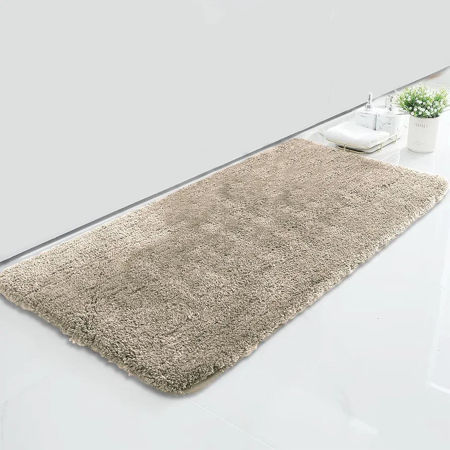 Luxe Home International Microfiber Bath Mat Super Soft Non Slip 60x90 cm Colour Beige