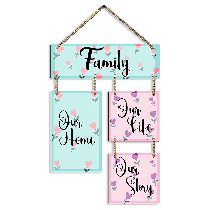 Sehaz Artworks Wooden Wall Hangings for Home Decor Items Home Decoration for Living Room - 4-0033