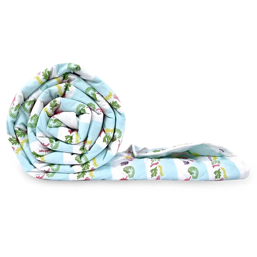 Divine Casa 120 GSM Cotton Single Bed Comforter Soft & Lightweight Reversible All-Season Blanket Colour Cosmic Sky