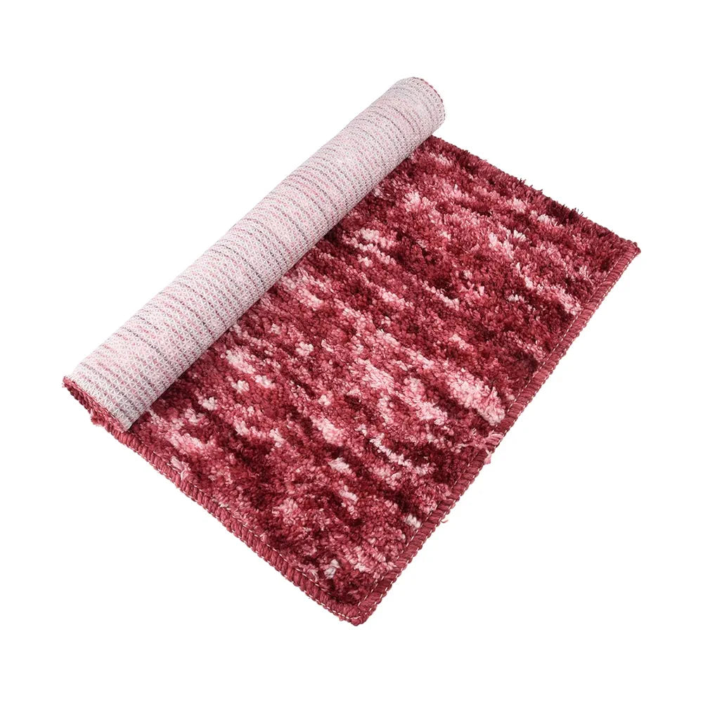 Kuber Industries Multi Riyal Doormat Microfiber Entrance Mat Maroon Colour