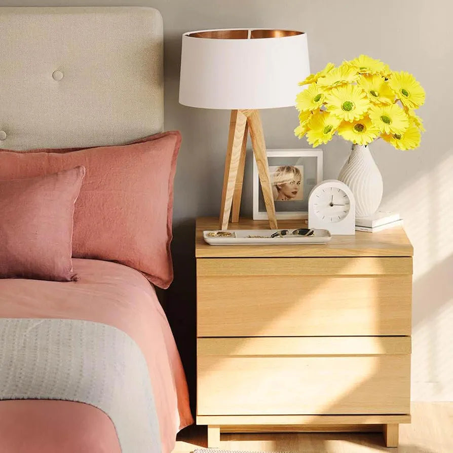 Gerbera Daisy Flowers Pack of 5 Orange Faux Blooms 30cm Tall Yellow