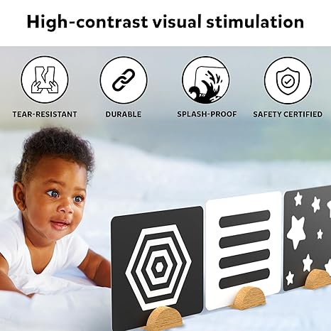 Skillmatics Large Flash Cards for Babies & Infants High Contrast Newborn Visual Stimulation