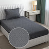 Fresh From Loom Microfiber Single Size Bedsheet Hypoallergenic Wrinkle Free Rotary Printed Bed Sheets with 1 Pillow Covers 144 TC Grey Damas