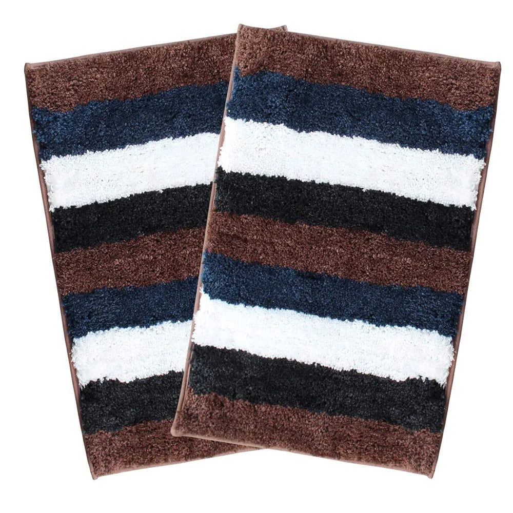 Luxe Home Jericho Doormat 2500 GSM Super Soft Microfiber Anti-Skid Mat Colour Roack Brown 40x60 cm (Pack of 2)