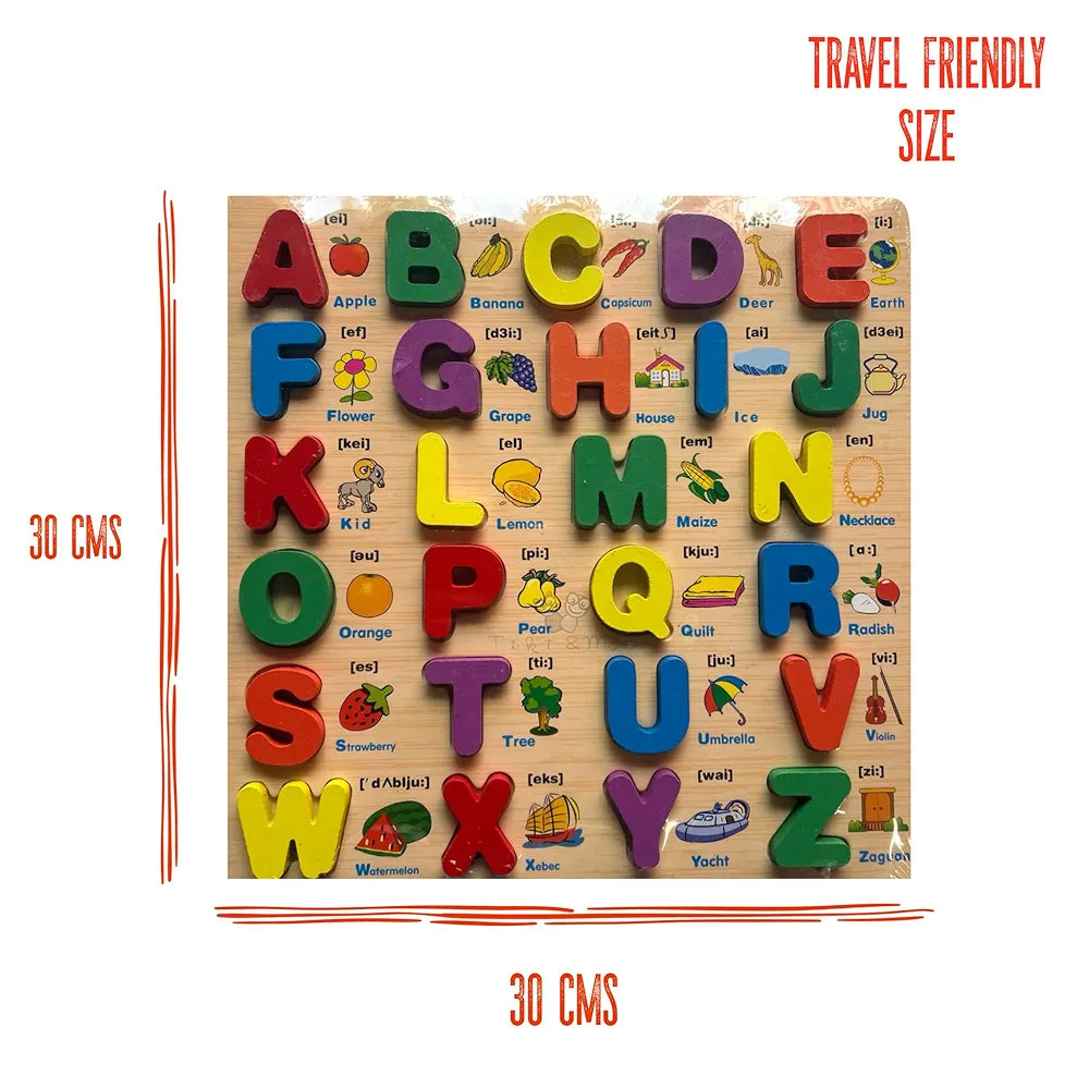 Trinkets & More ABC Capital Alphabet Letter Puzzles Game Board for Toddlers Kids Educational Learning Toys 2+Years 
