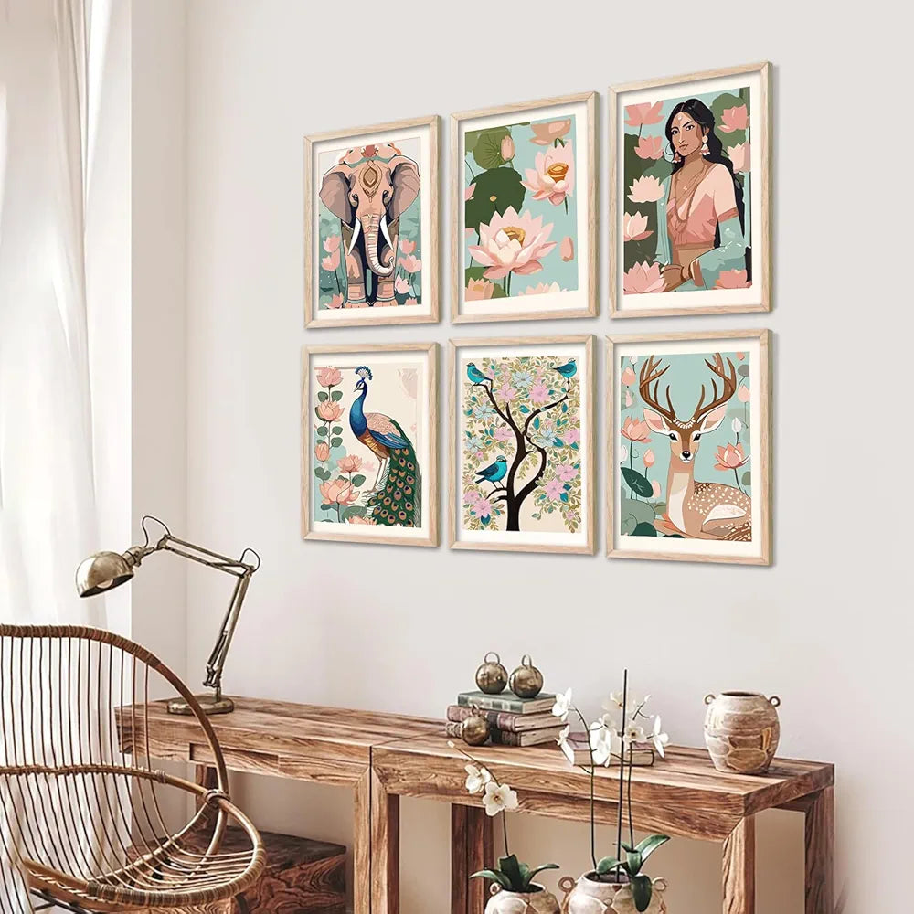 Kotart Traditional Indian Inspired Wall Art Prints for Home and Office Decor A