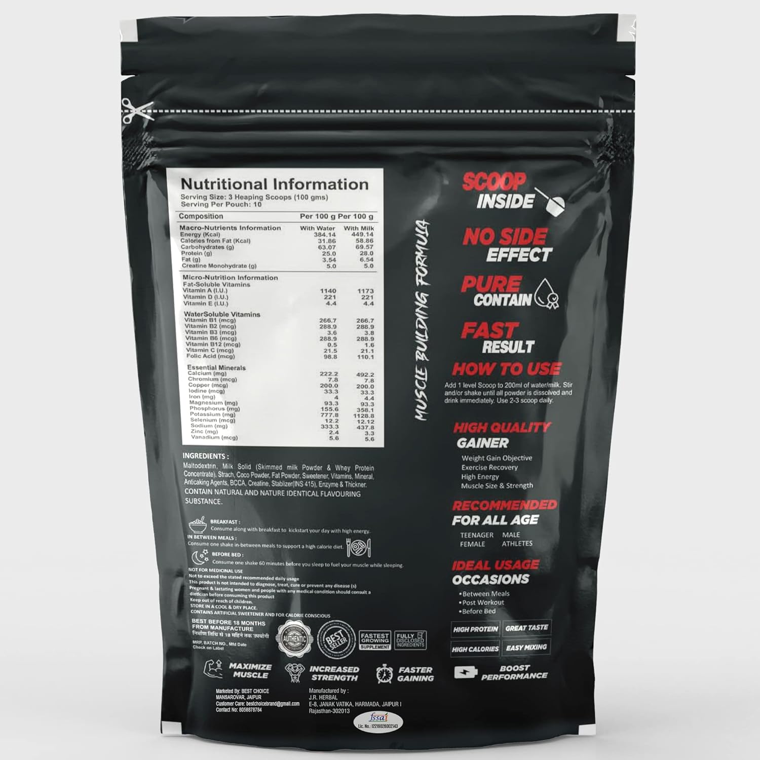 Best Choice Nutrition Grow Body Powder - 1 kg