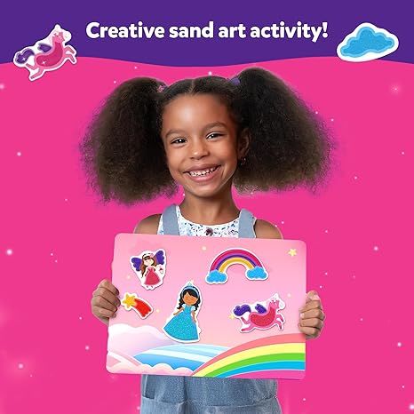 Skillmatics Art & Craft Activity Sand Tastic Art Unicorns & Princesses Sand Art for Kids