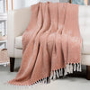 Homadorn All Season Cotton Weaved Throw Blanket Colour Orange