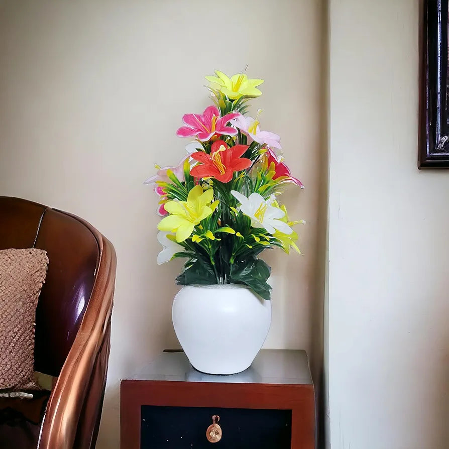 Artificial Plants for Home Decor Showcase Plants Flowers with Pot Fake Plant Multicolour