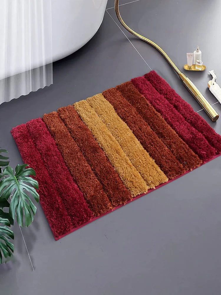 Luxe Home International Microfiber Luxe Home Bath Mat Soft Anti Slip Skid Luxury Mats  40X60 Cm  Colour Cherry