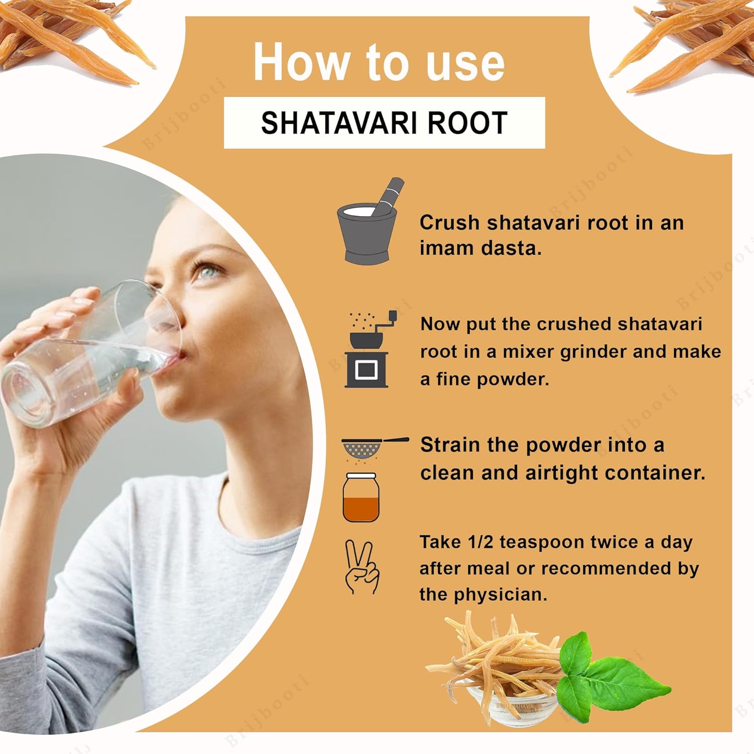 Brijbooti BrijBooti Shatavari Root - 100 gms