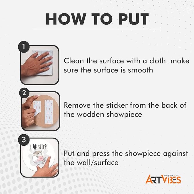 Artvibes Designer Wooden Wall Hanging for Home Decoration | Wall Decor Hanging Ornaments | Pack of 11 Pieces