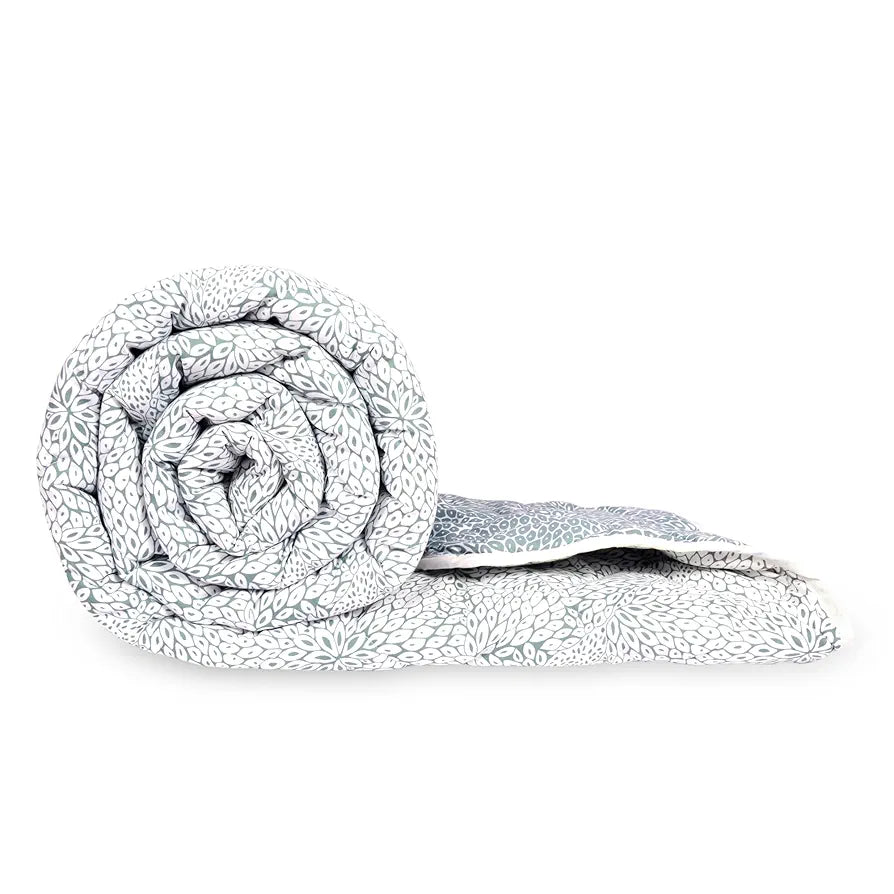 Divine Casa 120 GSM Microfiber Single Bed Comforter Soft & Lightweight Reversible AC Blanket Colour Slate Grey