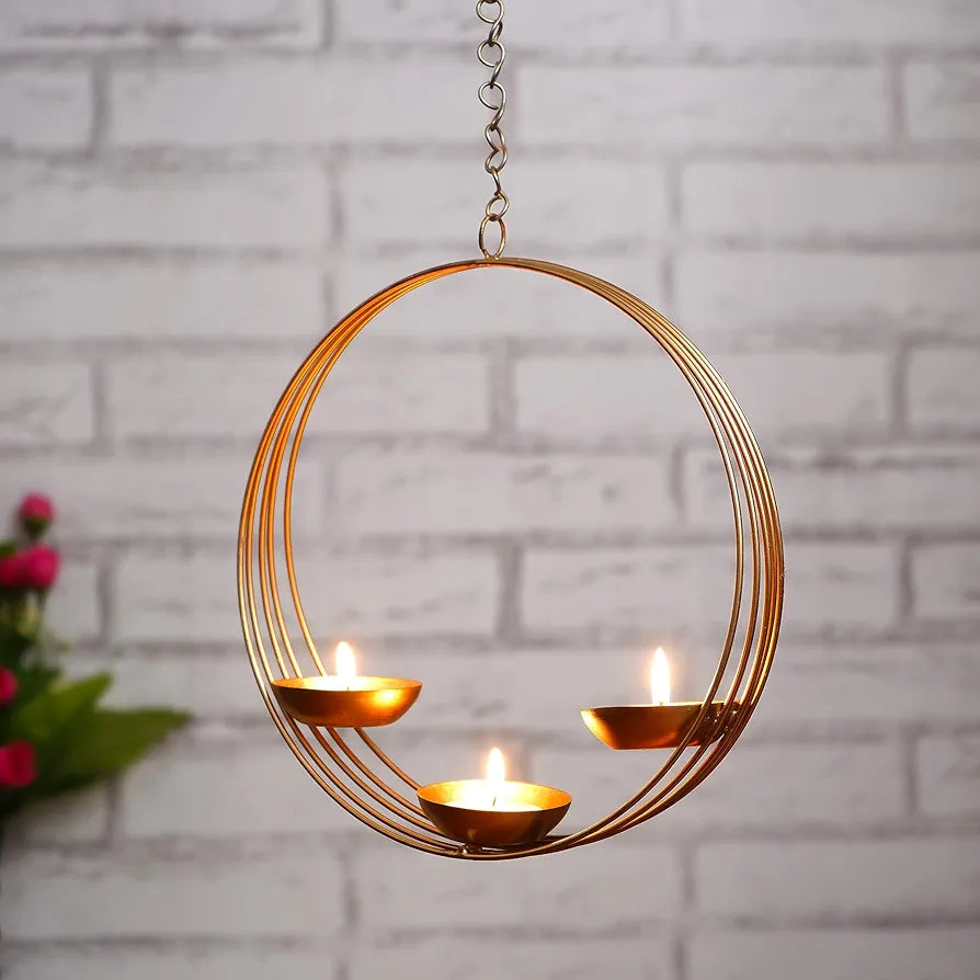 Webelkart Metal Candle Holder for Home and Diwali Decor