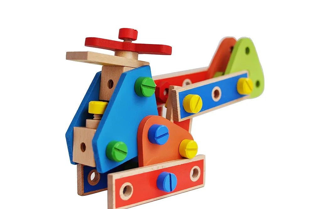 trinkets & more ® - nut construction assembling set | model building blocks toy | diy mechanical kit | stem learning kids 4 years + - Multi color