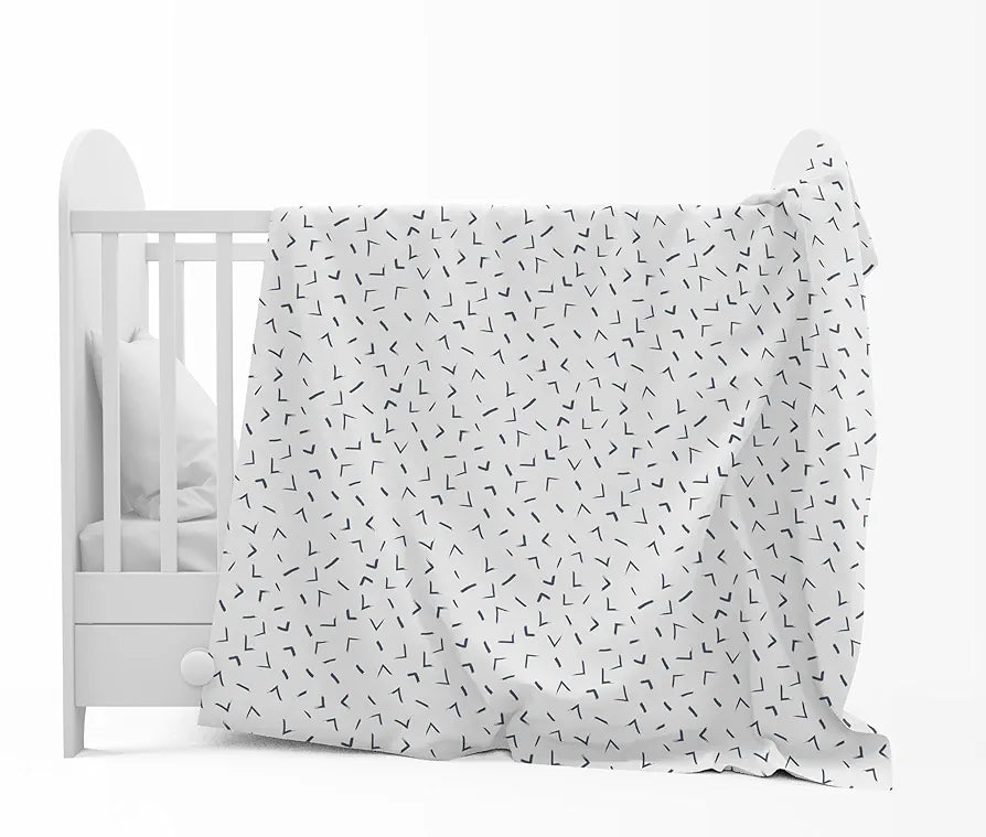 Divine Casa 120 GSM Microfiber Single Kids Dohar Soft & Lightweight Throw Blanket Arrow Print Pattern Colour Navy Blue