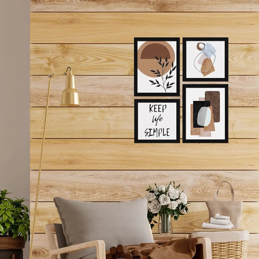 ArtX Paper Contemporary Big Wall Art Frame Painting Abstract Multicolor Set of 4