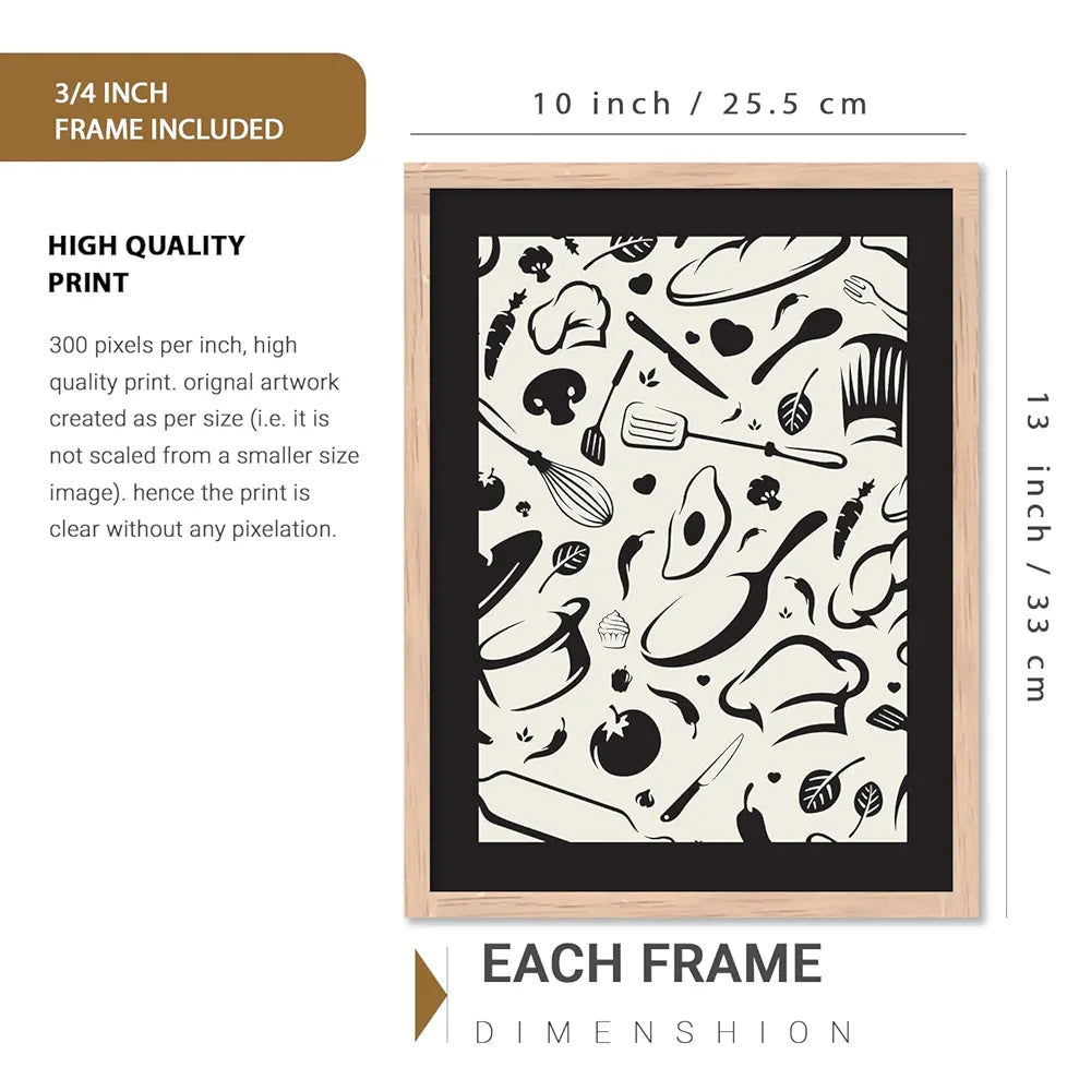 Kotart Restaurant Theme Digital Painting for Kitchen Restaurant Cafe Wall Decoration E