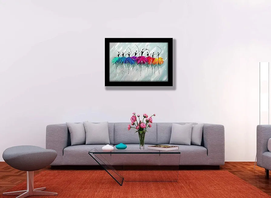 Lifehaxtore Abstract Dancing Girls Art Framed Painting