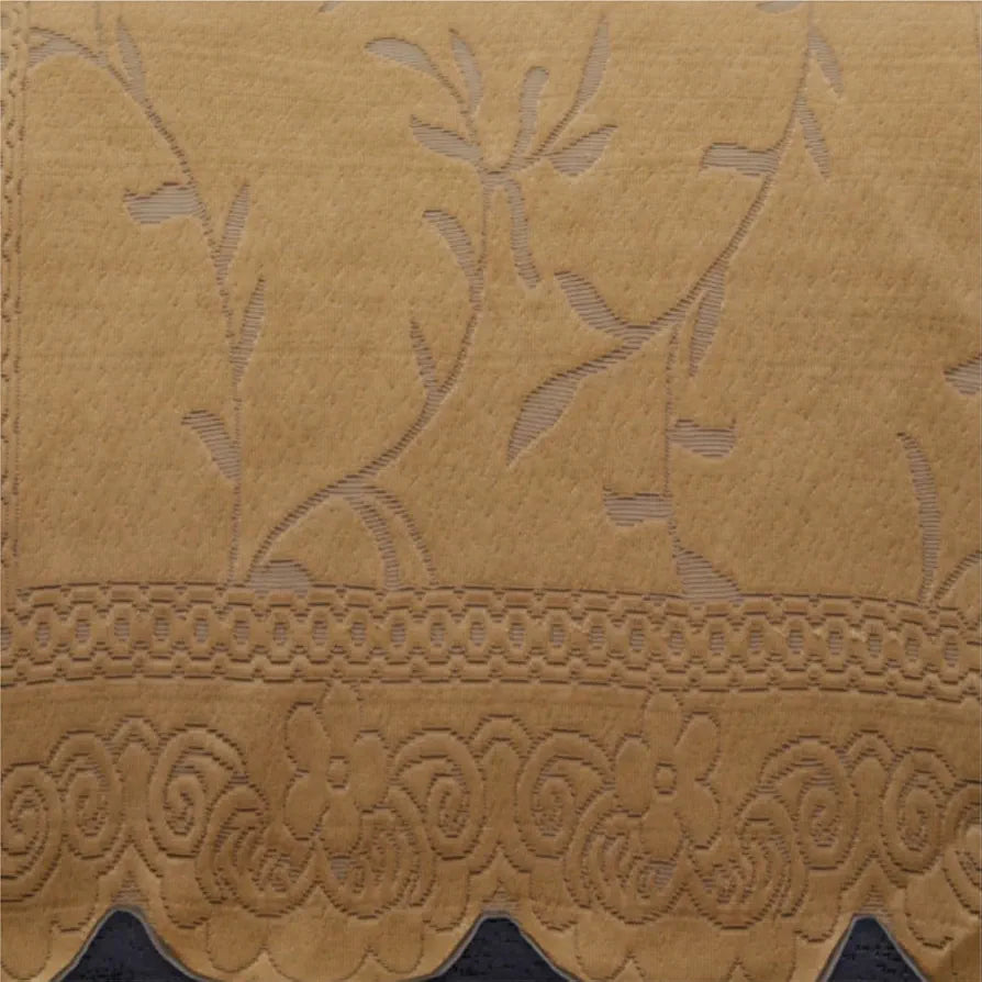 Kuber Industries 5-Seater Sofa Cover for Home Decor Self Ginger Sofa Cover Set Golden Colour