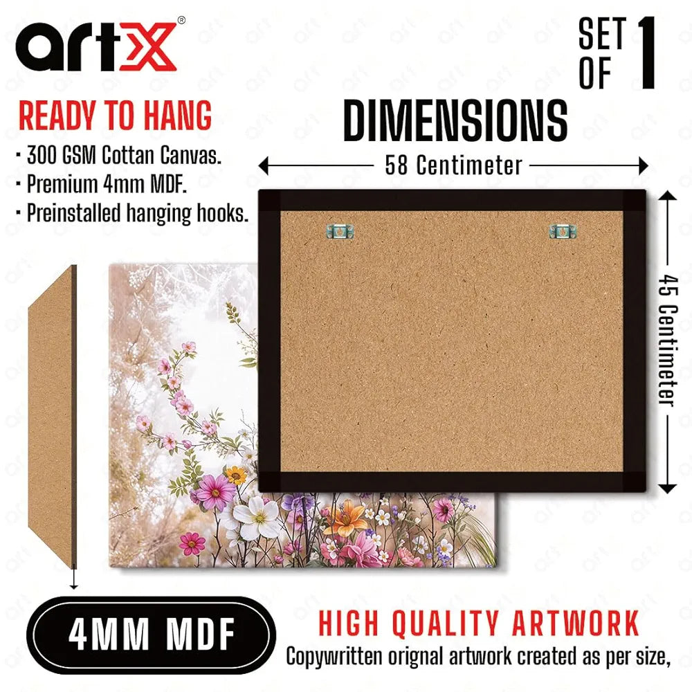 ArtX Canvas Floral Paintings for Living Room Big Size Scenery Flowers Painting