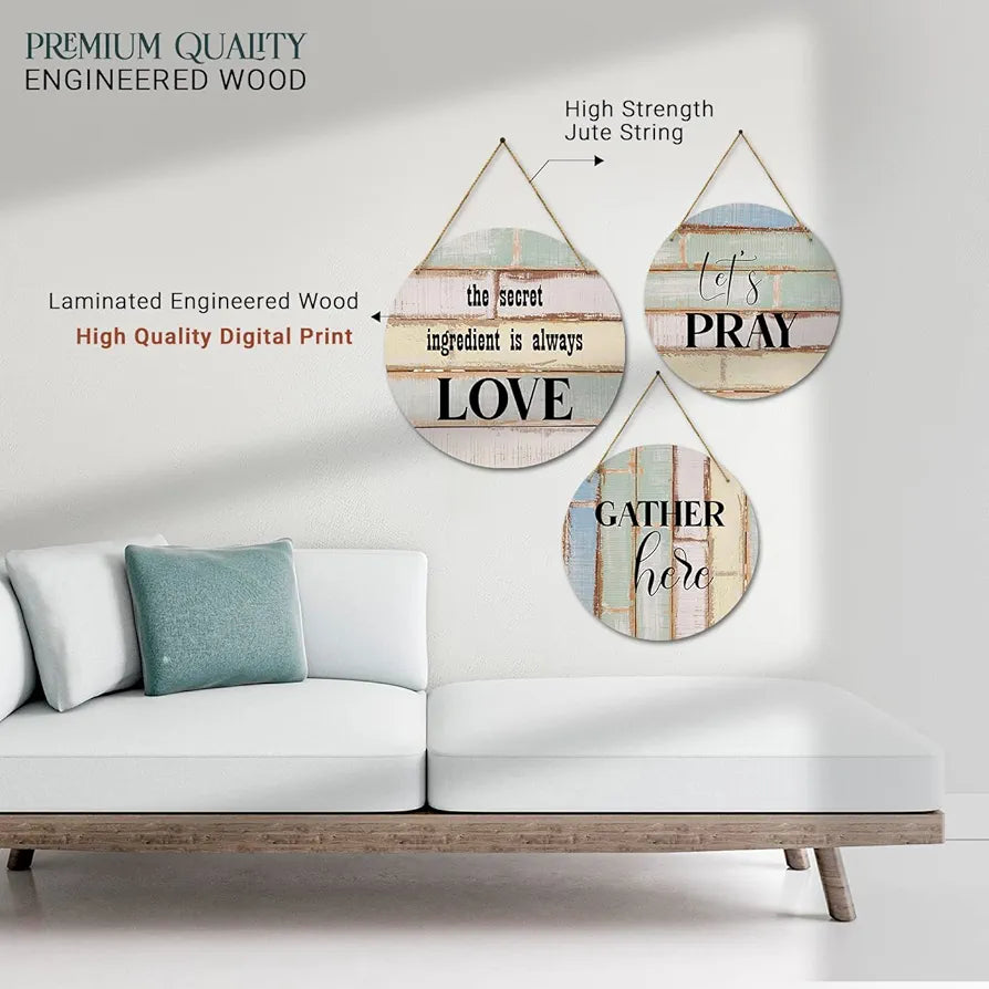 Kotart Wooden Wall Hanging Home Decor Items Secret Ingredient is Always Love