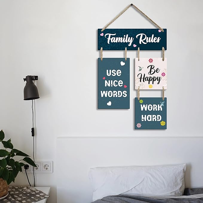 Sehaz Artworks Decorative Wall Art MDF Wooden Wall Hanger for Living Room Bedroom - 4-0020