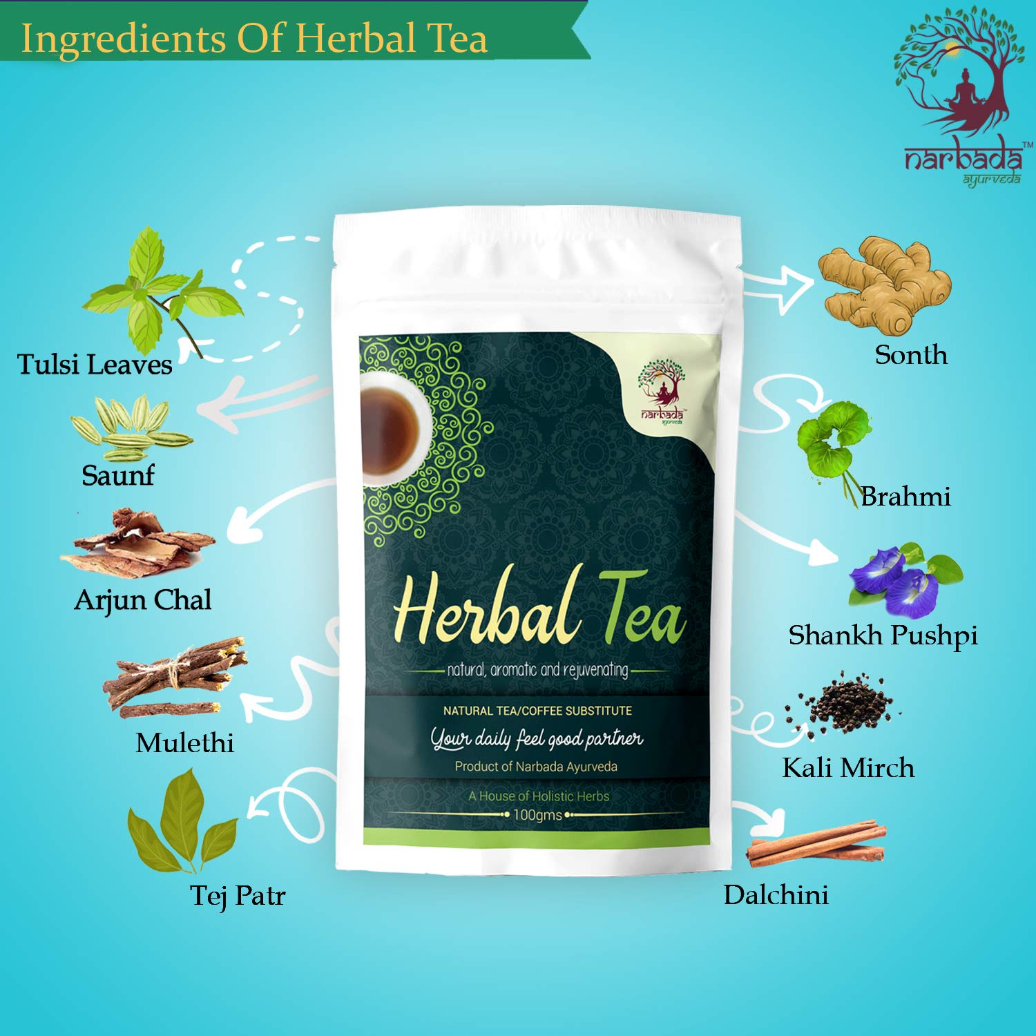 Narbada Ayurveda Herbal Tea - 100 gms