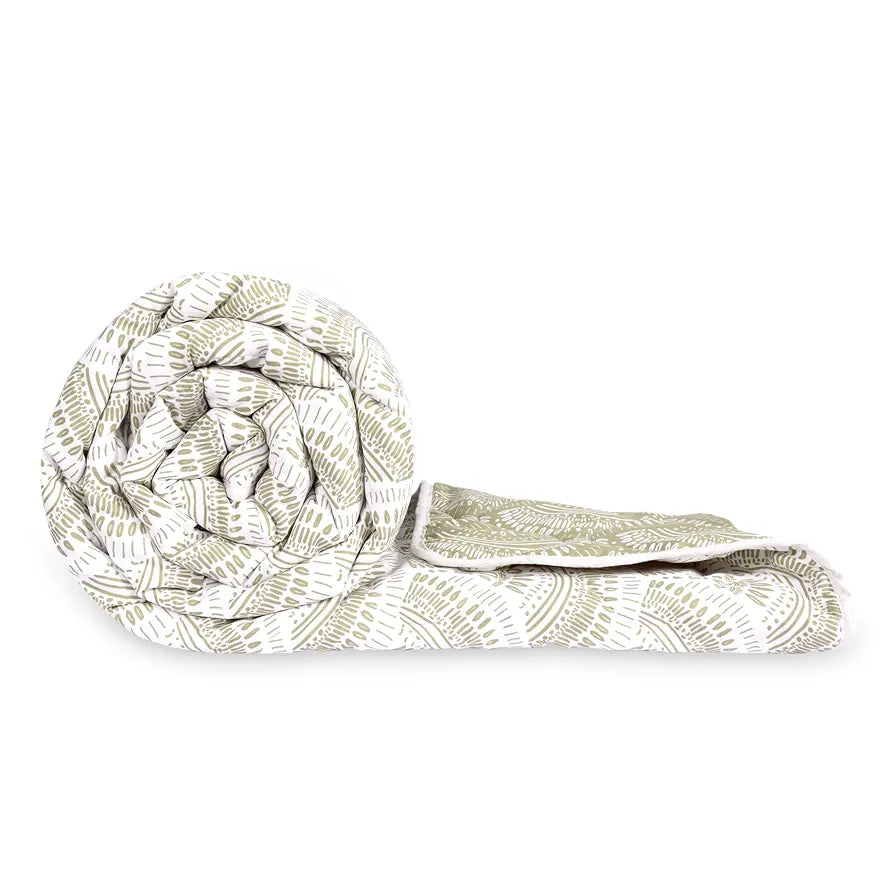 Divine Casa 120 GSM Microfiber Single Bed Comforter Soft & Lightweight Reversible AC Blanket Colour Wheat