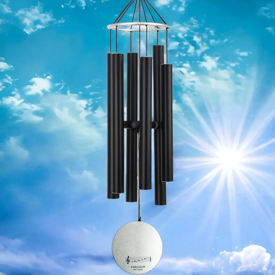 Paradigm Pictures 30.5 inch Big Wind Chimes silver black