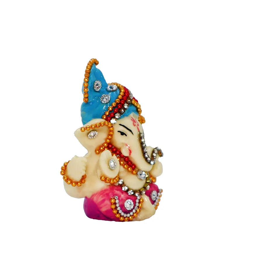 Jaipur Ace Ganesh Murti Ganesha Hand Crafted Best Car Dashboard Pagdi Ganesha