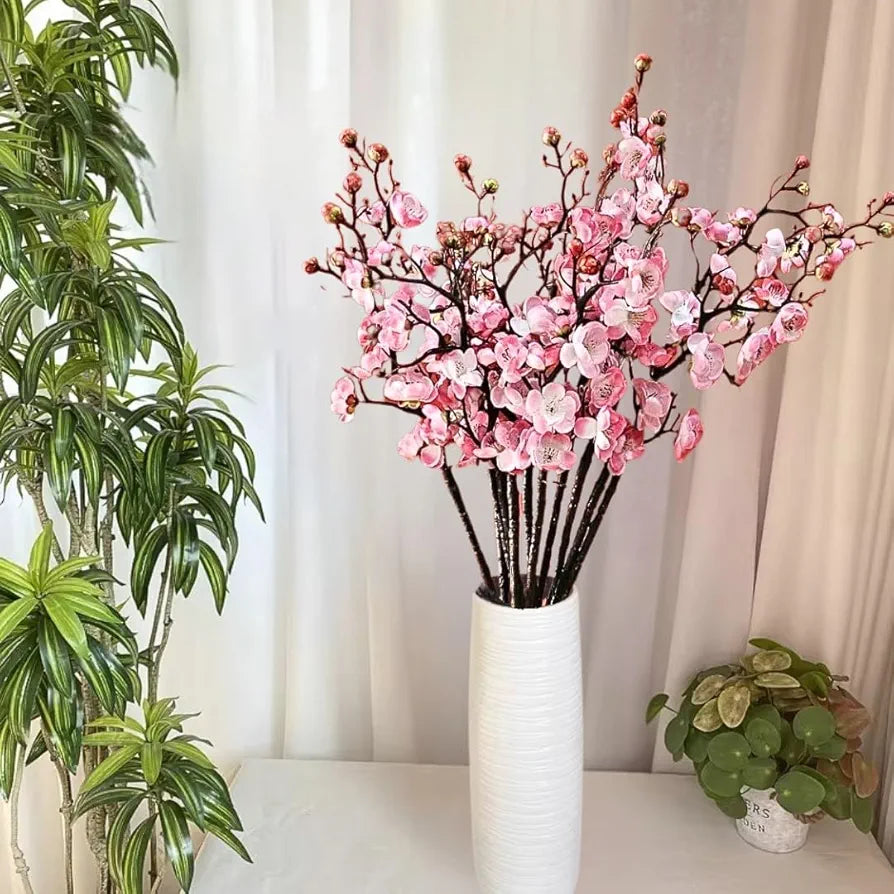 3 Sticks Artificial Blossom Flower Bouquet Sticks Pink