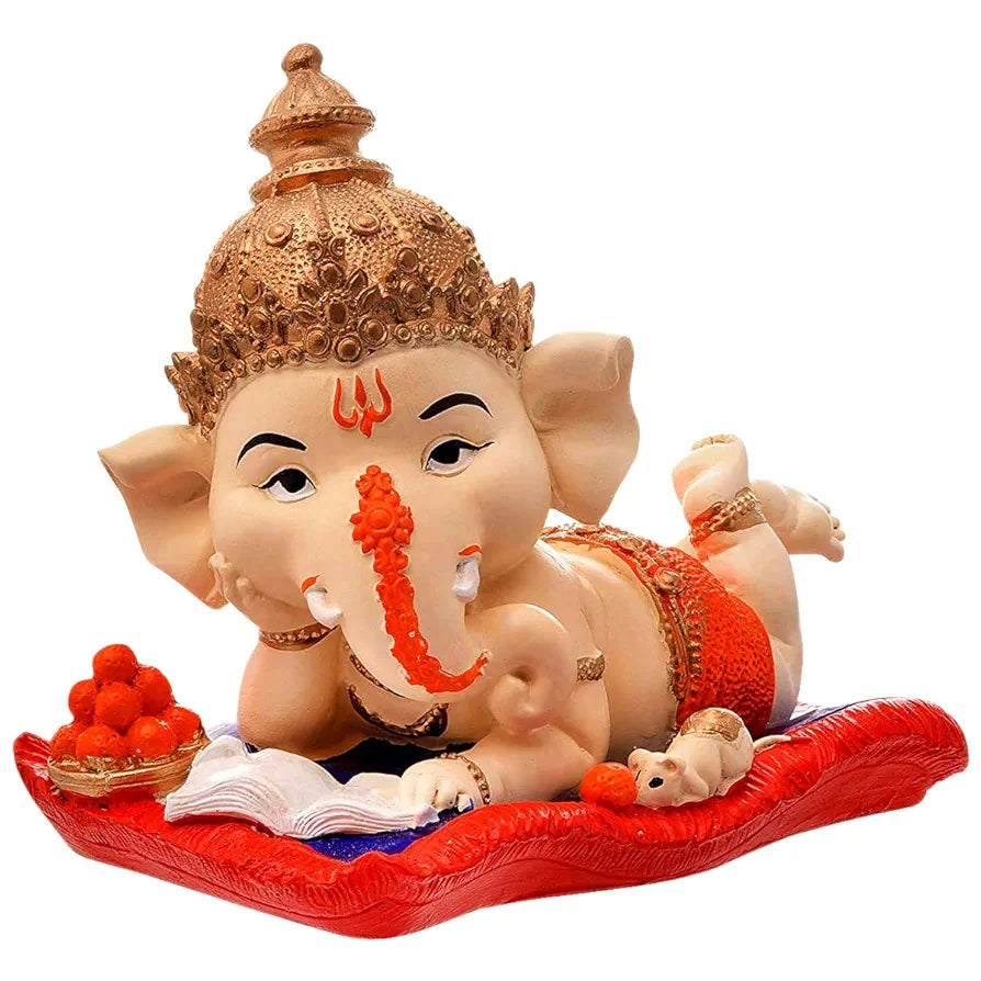 Karigaari India Handcrafted Polyresin Eco Friendly Lord Ganesha Ganpati Idol Figurine