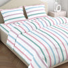 Haus & Kinder Cotton Bed Sheet for King Size Bed (108 x 108 Inches) with 2 Pillow Covers | 186 TC Bedsheet Blue Spectrum