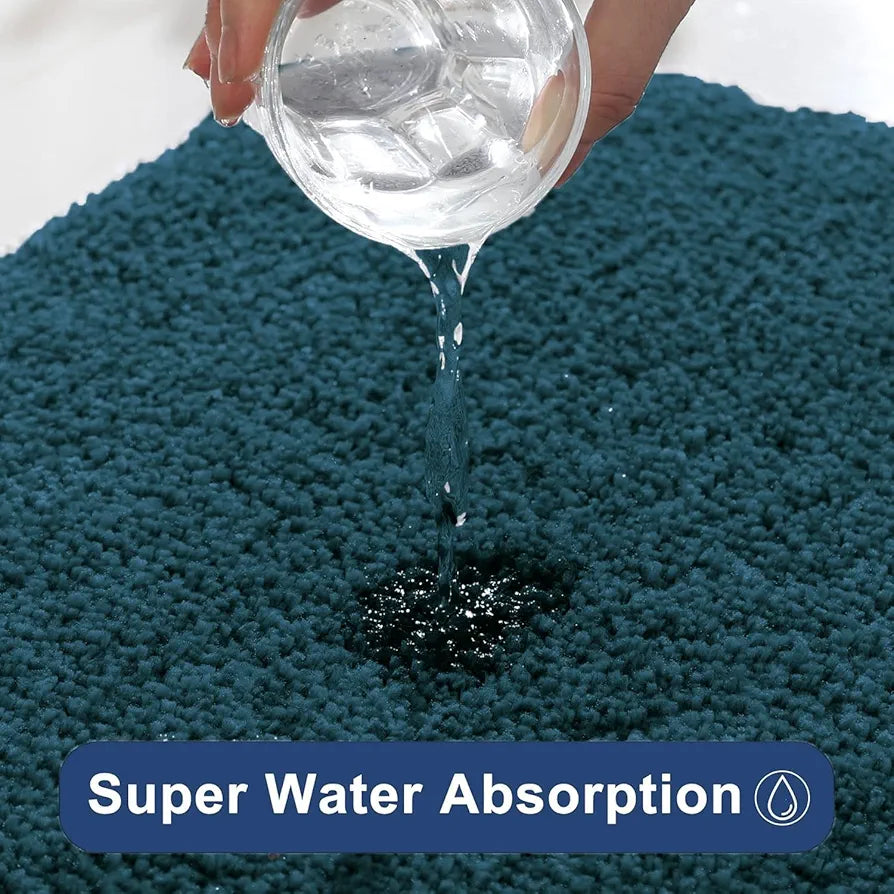 Luxe Home International Microfiber Anti-Skid Water Absorbent/Soaking Washable Rectangular Mat Colour Teal