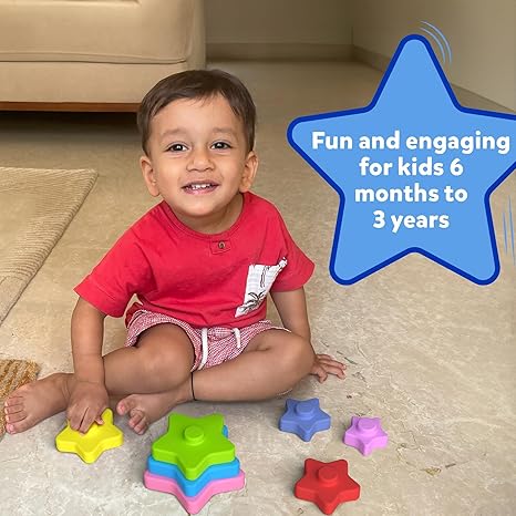 Skillmatics Silicone Stacking Toys Starry Stacker Montessori Toys & Games Activity & Learning Toy