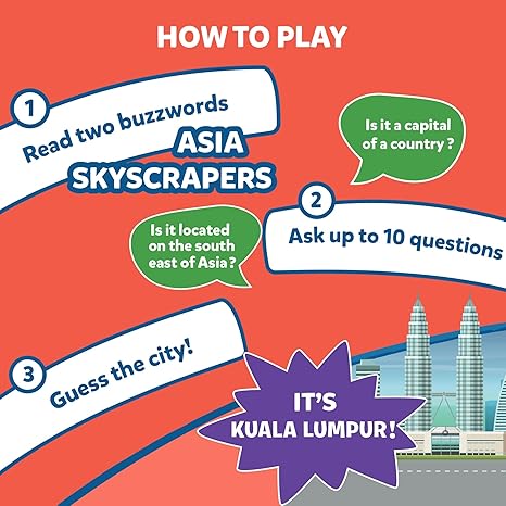 Skillmatics Card Game Guess in 10 Cities Around The World Educational Travel Toys