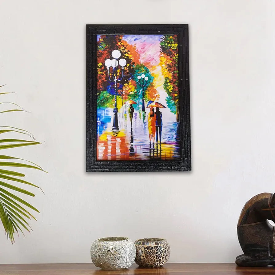 Lifehaxtore Abstract Art Wooden Framed Painting Zen Modern Art - Model 2