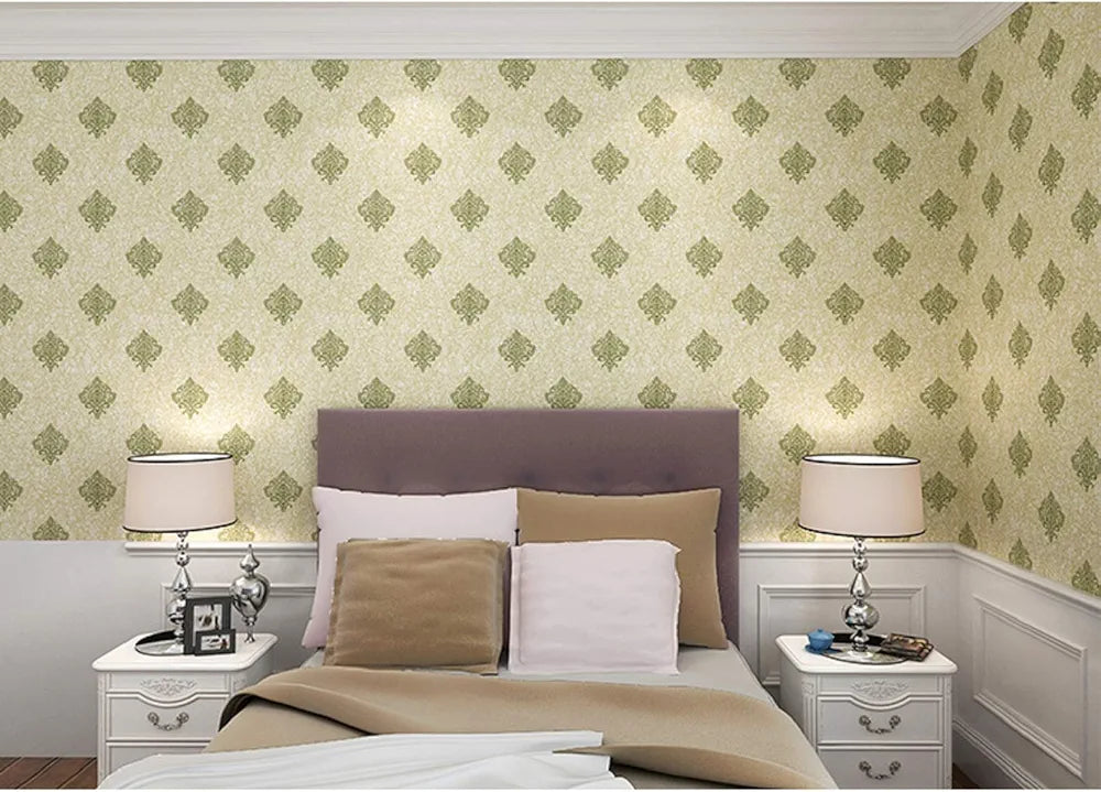 Indian Royals Damask and Royals Wallpaper Wall Poster Pvc Self Adhesive Golden Damask Wallpaper