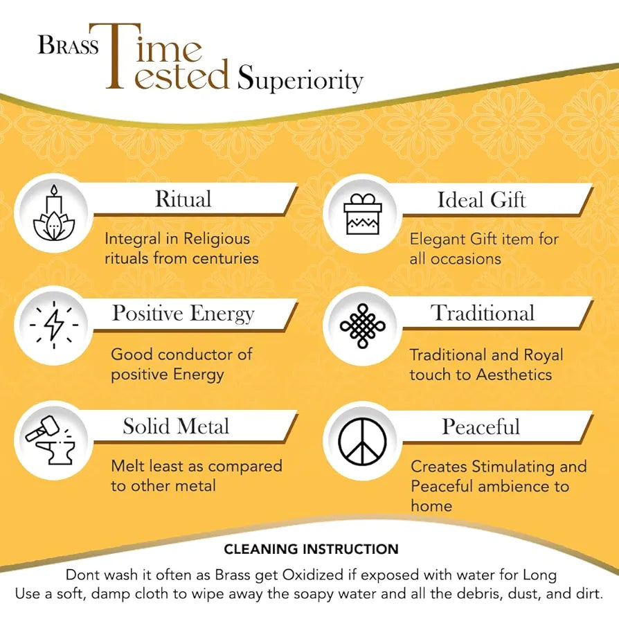 Ekhasa Pure Brass Shivling for Home Puja Golden Shiva