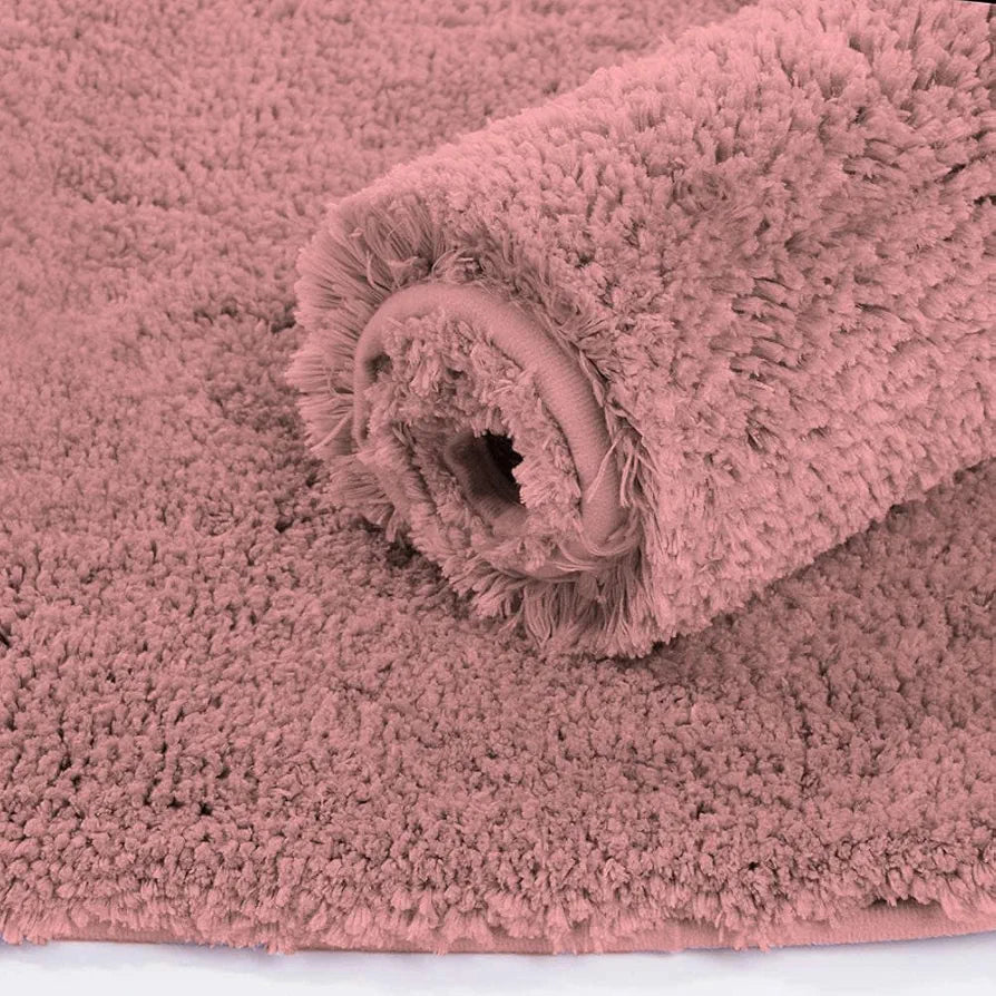 Luxe Home International Microfiber Bath Mat Super Soft Non Slip Vegas Rectangular Mats 45x75 cm Colour Fuscia