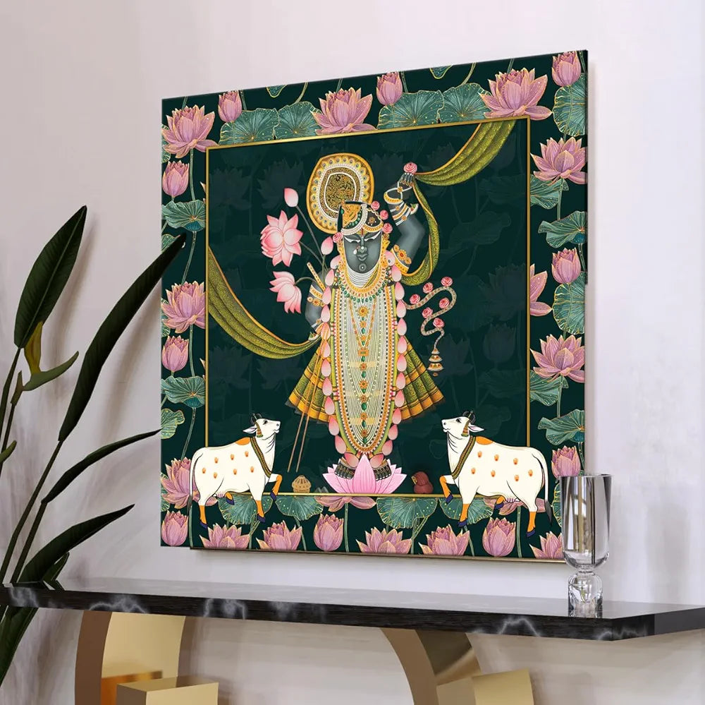 ArtX Canvas Shrinathji Pichwai Painting Shrinath Ji Big Size Wall Art Painting