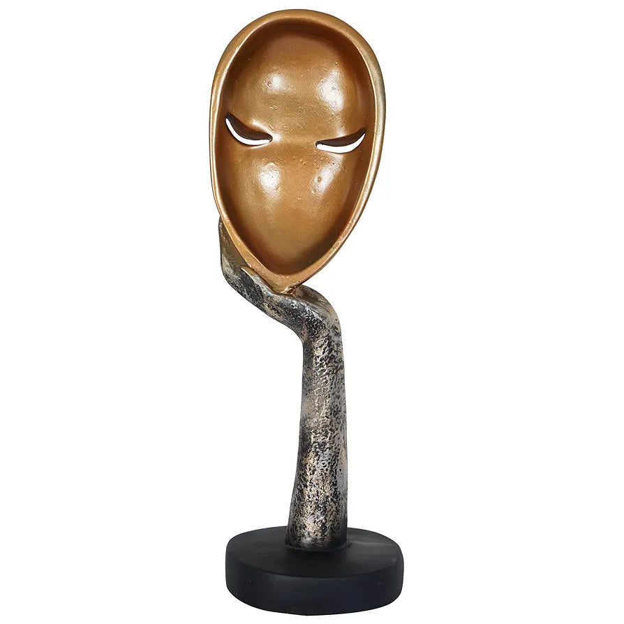 Zart Presents New Lady Face Golden Showpiece