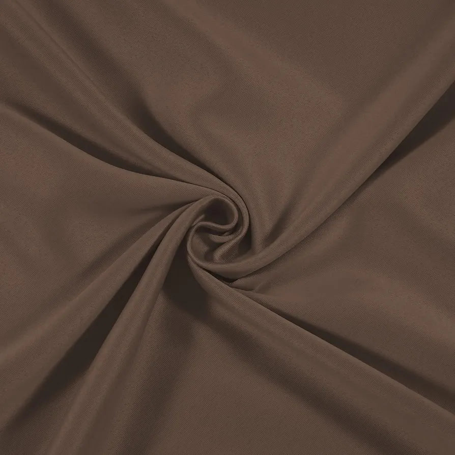 Cloth Fusion Blackout Window Curtains 5 Feet Long Set of 2 Dark Brown Colour