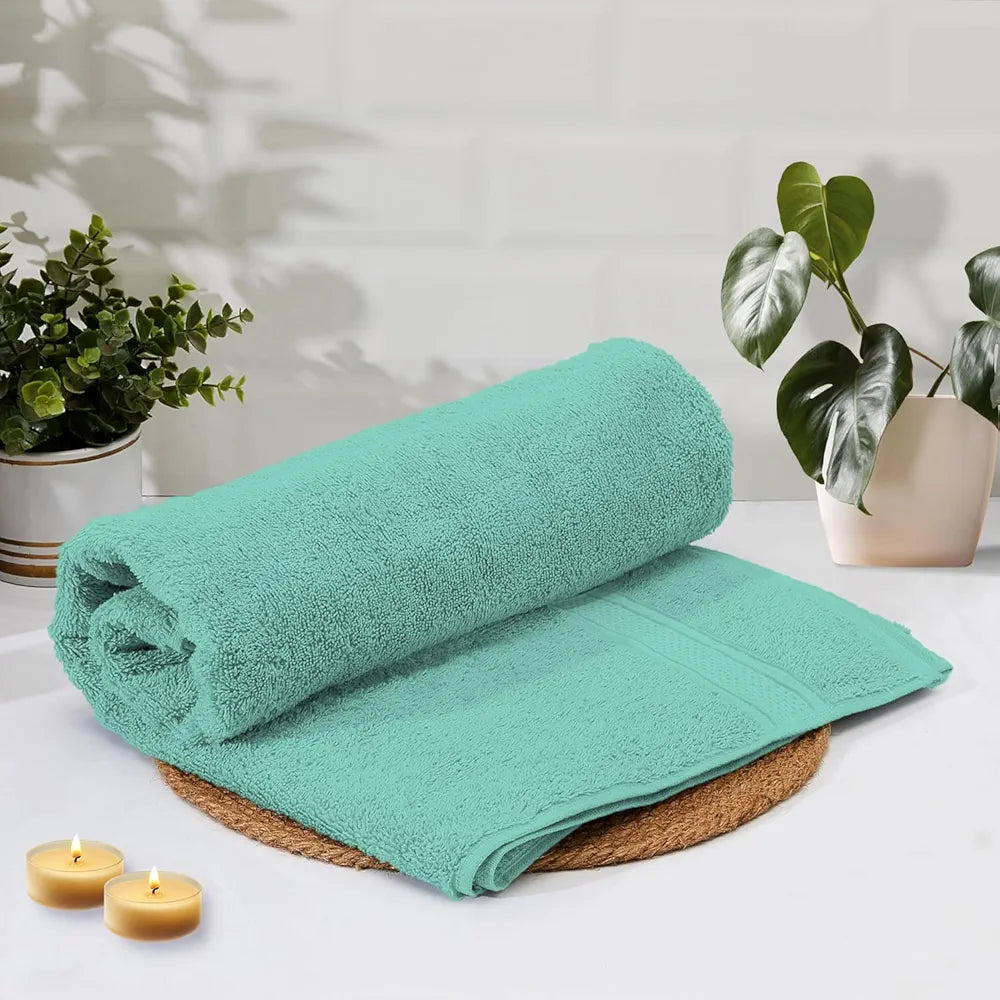 Luxe Home Cotton Bath Towel 450 GSM Quick Dry Large Size Bathroom Towels Colour Aqua